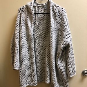 loose knit gray aerie cardigan
